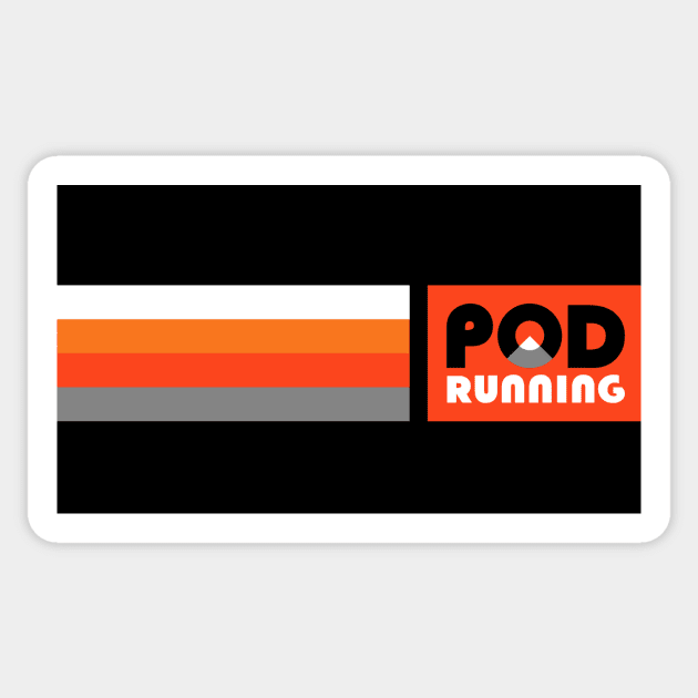 Pod Running Sticker by PodDesignShop